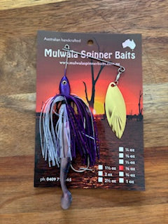 Spinnerbaits Single Willow Fluted with plastic and stinger hooks