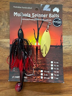 Spinnerbaits Single Willow Fluted with plastic and stinger hooks