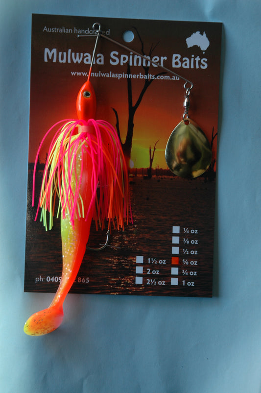 Spinnerbaits Single Colorado with plastic and stinger hooks