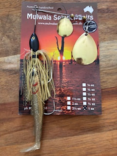 Spinnerbaits Double Colorado with plastic and stinger hook