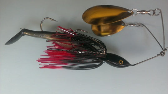 Twin Spin Spinnerbaits with plastic and stinger hook